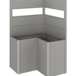 Biohort Frangivista con Elemento Vetro per Aiuola Rialzata a L in Metallo