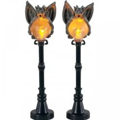 Lemax Gargoyle Lamp Post Set of 2 B/O 4.5V Cod. 14829