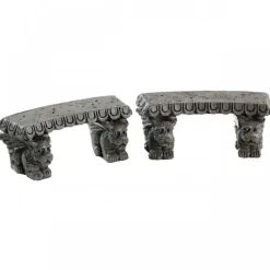 Lemax Gargoyle Stone Benches Set Of 2 Cod. 84370