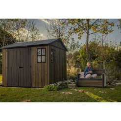 Keter Casetta da Giardino in Resina SIGNATURE APEX 975 NOCE - Doppia scelta di montaggio