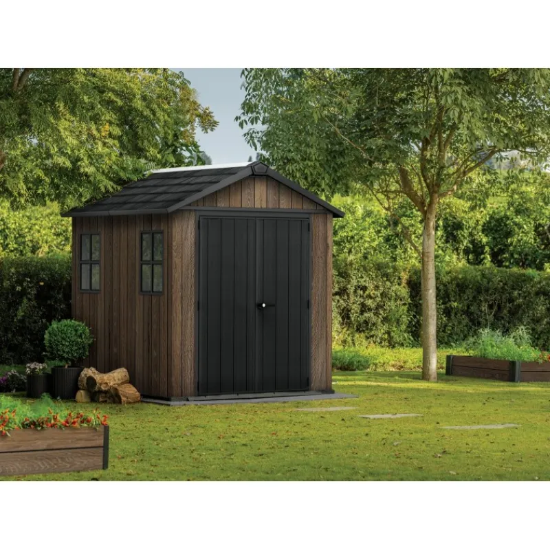 Keter Casetta da Giardino in Resina SIGNATURE APEX 757 NOCE - Doppia scelta di montaggio