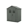 Keter Casetta da Giardino in Resina DARWIN 6x4 Green con Finestre Frontali