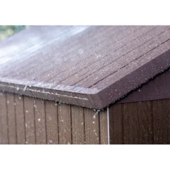 Keter Casetta da Giardino in Resina DARWIN 6x4 Wood con Finestre Frontali