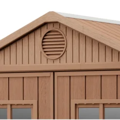 Keter Casetta da Giardino in Resina DARWIN 6x8 Wood con Finestre Frontali