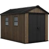 Keter Casetta da Giardino in Resina SIGNATURE APEX 7511 NOCE - Doppia scelta di montaggio