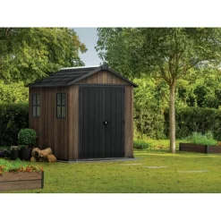 Keter Casetta da Giardino in Resina SIGNATURE APEX 775 NOCE - Doppia scelta di montaggio