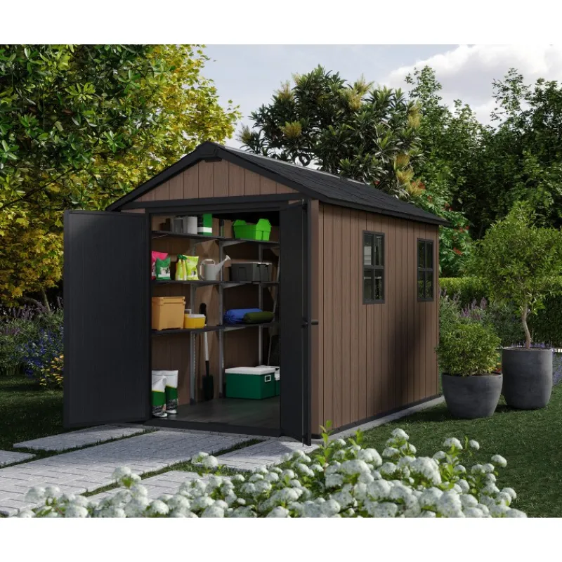 Keter Casetta da Giardino in Resina NEWTON PLUS 975 - Doppia Scelta di Montaggio