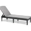 Keter Lettino sdraio con cuscino JAIPUR grafite