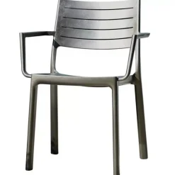 Keter Sedia METALINE Effetto Metallo Scuro