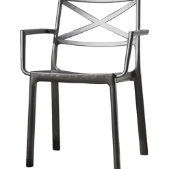 Keter Sedia METALIX Effetto Metallo Scuro