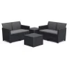 Keter Set 2 Divani + 2 Tavolini Contenitori CLAIRE DOUBLE SOFA STORAGE TABLE Grafite