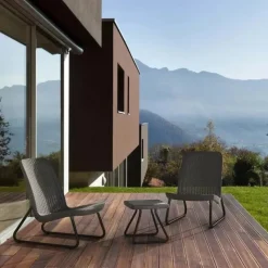 Keter Set 2 Poltrone + Tavolino aperto RIO PATIO Grafite