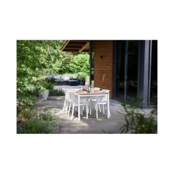 Keter Tavolo PORTO 160 effetto Legno struttura Bianca