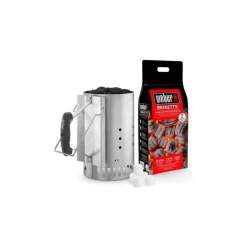 Weber Kit Ciminiera e 2 kg di Brichetti e 3 Accendifuoco Cod. 17631