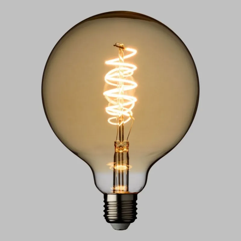 Lotti Lampadina E27 Vintage Globo Ø 125 Bianco Caldo 4W a Spirale