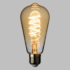 Lotti Lampadina E27 Vintage Retro' Ø 64 Bianco Caldo 4W a Spirale
