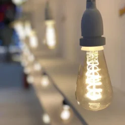 Lotti Lampadina E27 Vintage Retro' Ø 64 Bianco Caldo 4W a Spirale