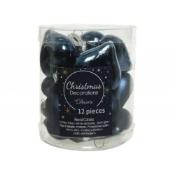 Kaemingk Mini cuori in vetro da appendere. Set di 12