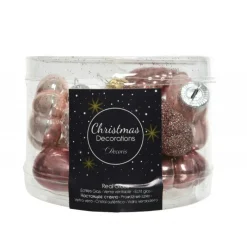 Kaemingk Mini decorazioni in vetro da appendere. Set di 12