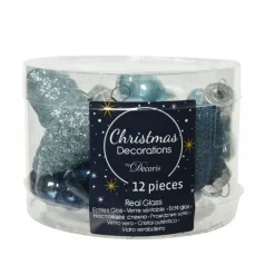 Kaemingk Mini decorazioni in vetro da appendere. Set di 12