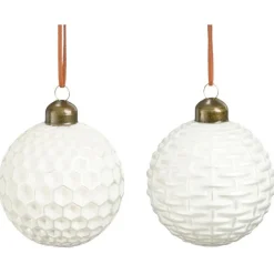 Edelman Pallina di Vetro 8 cm Color Bianco. Pesso Singolo.