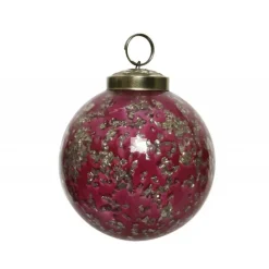 Kaemingk Pallina in vetro da appendere 7,5 cm rosso.