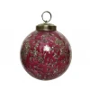 Kaemingk Pallina in vetro da appendere 10 cm rosso.