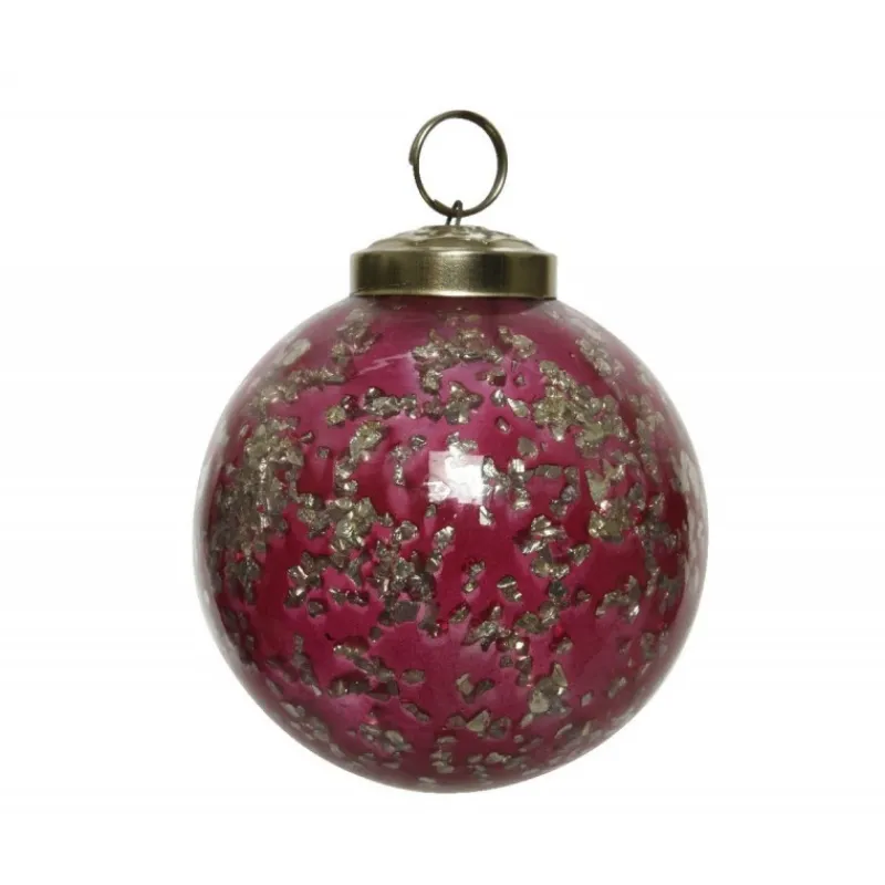 Kaemingk Pallina in vetro da appendere 10 cm rosso.