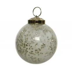 Kaemingk Pallina in vetro da appendere 10 cm bianco.