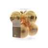 Kaemingk Palline di Natale da Appendere in Vetro 8 cm Oro. Set di 6