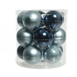 Kaemingk Palline di Natale in vetro da appendere 6 cm Blu. Set 15