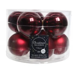 Kaemingk Palline di Natale in Vetro Diam 6 cm Set di 10