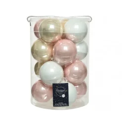 Kaemingk Palline di Natale in Vetro Diam 8 cm Set di 16