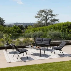 LaFuma Panca Bassa imbottita VENCE LFM5348 Dark Grey/Titane