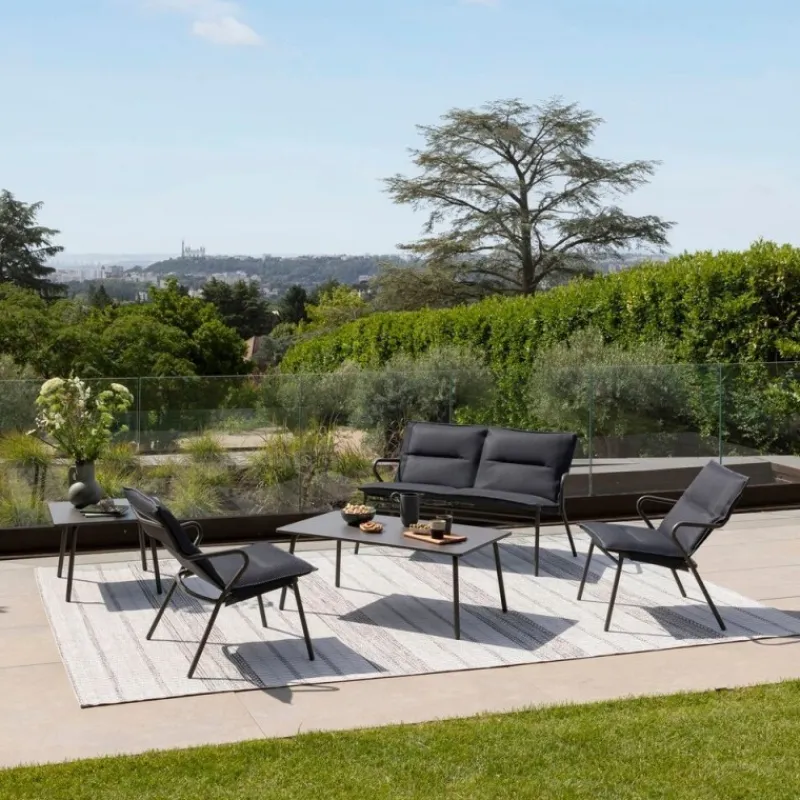 LaFuma Panca Bassa imbottita VENCE LFM5348 Dark Grey/Titane