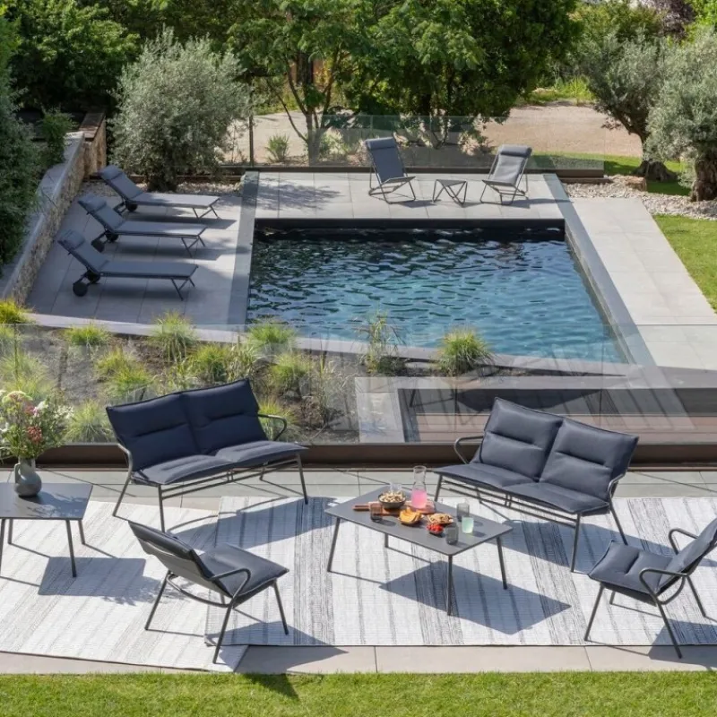 LaFuma Panca Bassa imbottita VENCE LFM5348 Dark Grey/Titane