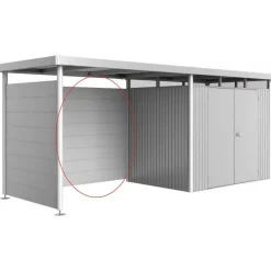 Biohort Parete Posteriore per Tettoia Laterale per Casetta in Metallo HIGHLINE