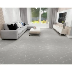 Unionwood Pavimento In Spc Effetto Pietra - Marmo Venato Grigio