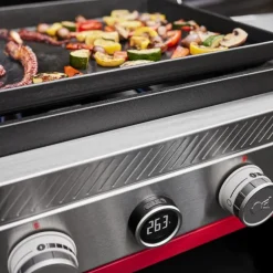 Weber Piastra a Gas Slate GPSB 76 cm Premium Con Fornello Laterale Black Cod. 1500247