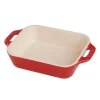 Staub Pirofila Gratin Rettangolare 19 x 12 cm Rossa in Ceramica