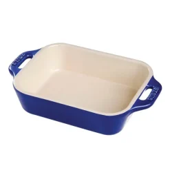 Staub Pirofila Gratin Rettangolare 26 x 17 cm Blu Scura in Ceramica