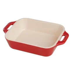 Staub Pirofila Gratin Rettangolare 26 x 17 cm Rossa in Ceramica