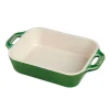 Staub Pirofila Gratin Rettangolare 26 x 17 cm Verde Basilico in Ceramica