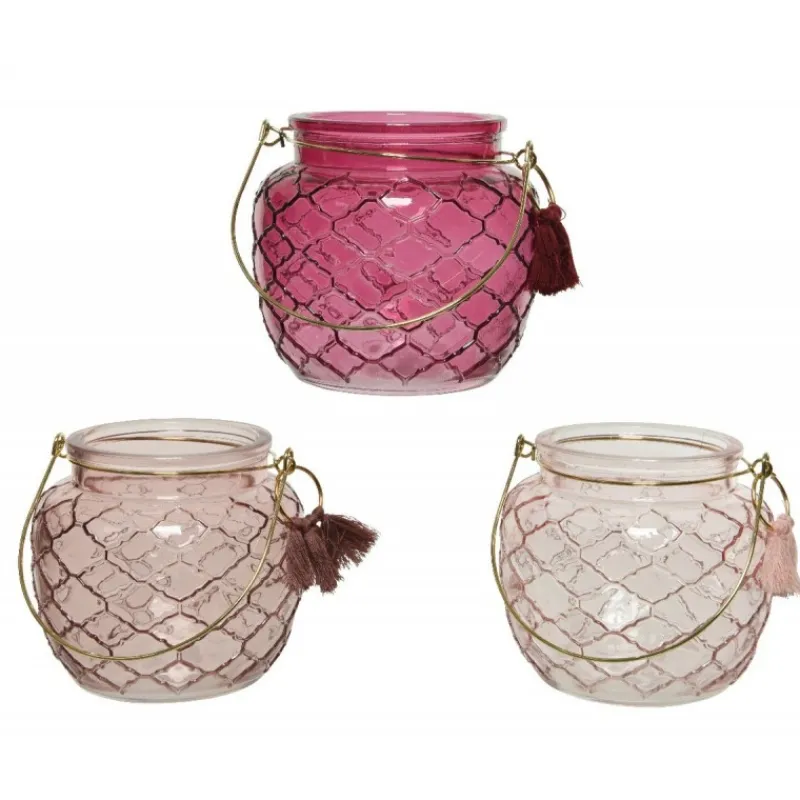 Kaemingk Porta candela in vetro 11,5 cm. Pezzo Singolo