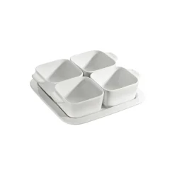 Staub Set Aperitivo 19 x 19 cm Bianco Set di 5 in Ceramica