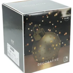 Koopman Sfera di Vetro con Led 15 Cm - Oro