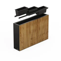 Herstera Sistema di Irrigazione Automatica per Fioriera in Metallo DECO DIVIDER 120x25x80 cm