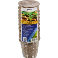 Stocker Vasetto in fibra di torba rotondo Ø8 x h8 cm