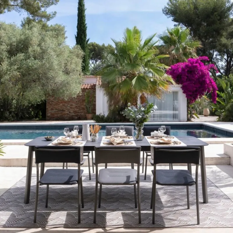 LaFuma Tavolo da giardino allungabile ORON 170/205x100 cm LFM5322 Fusain/Titane