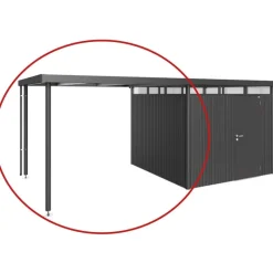 Biohort Tettoia Laterale L per Casetta in Metallo HIGHLINE